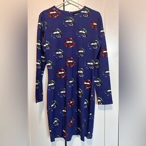 Desigual Blue Long Sleeves Short Lips Dress size XL
